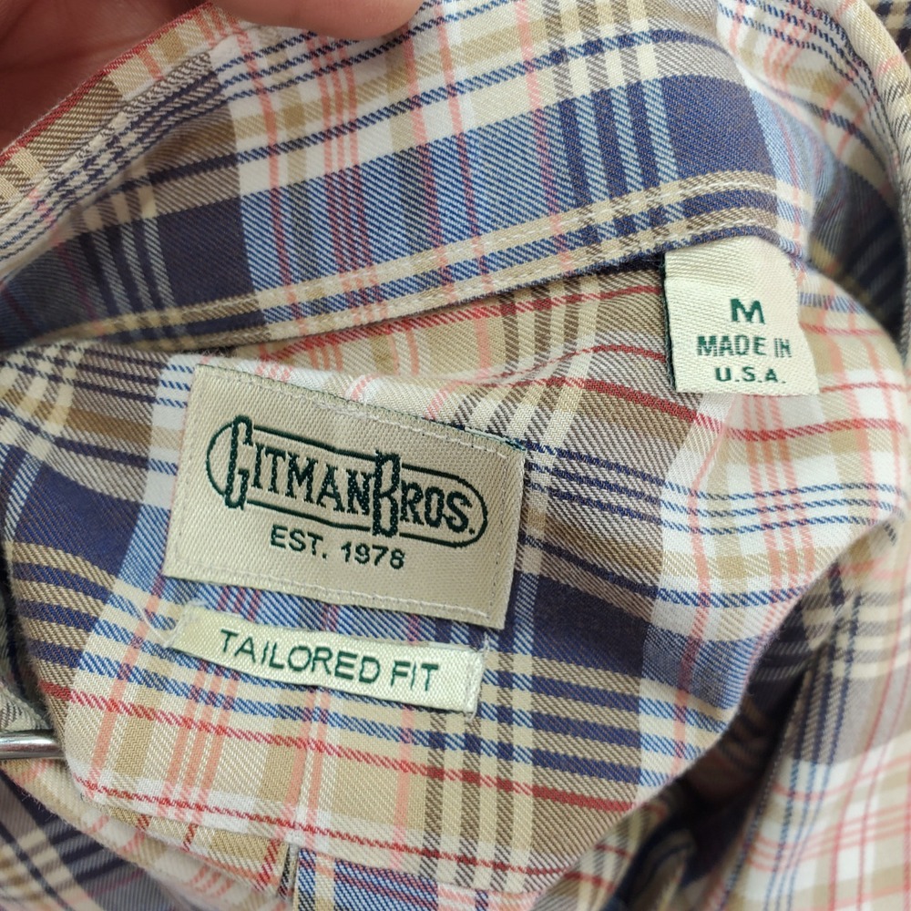 Gitman Bros Plaid Button Down Mens Medium Multi C… - image 4